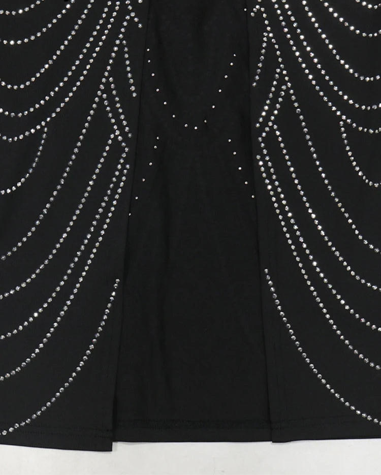 Rhinestone Pearl Gown